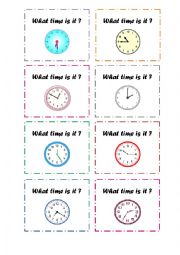 English Worksheet: What time is it?