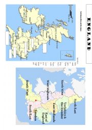 England (geography, regions and biggest cities)