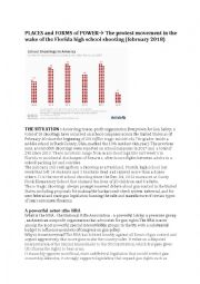 English Worksheet: POWER: the #NEVER AGAIN STUDENT MOVEMENT