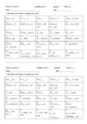 English Worksheet: Spelling exercise for To the Top 4 coursebook