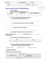 English Worksheet: 8th form mid-term test 2