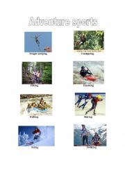 English Worksheet: Adventure sports