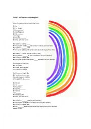 English Worksheet: Roy G. Biv. Lyrics 