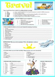 English Worksheet: TRAVEL