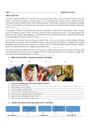 English Worksheet: Trip to Peru