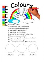 English Worksheet: Colour Talk