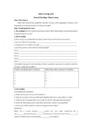 English Worksheet: the disabled reading