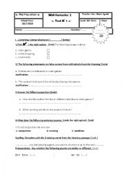 mid-term  test  9th form