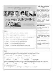 English Worksheet: Little Miss sunshine