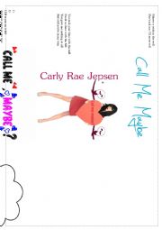 English Worksheet: Call me, maybe? Carly Rae Jepsen