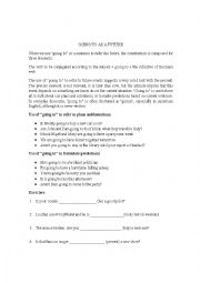 English Worksheet: going to as future