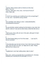 English Worksheet: Jokes in English