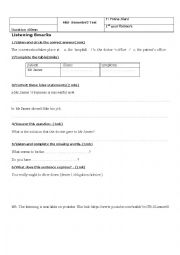 English Worksheet: listening