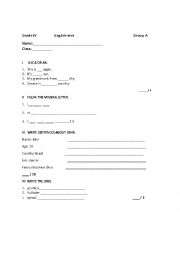 English Worksheet: Test