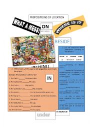 English Worksheet: Prepositions of location