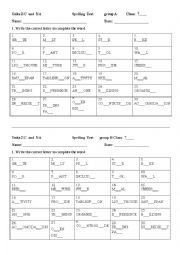 Spelling exercise for To the Top 3 coursebook