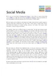 English Worksheet: social media 