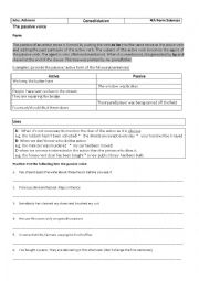 English Worksheet: Passive Voice_ Consolidation for bac students