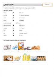 English Worksheet: Lets cook!