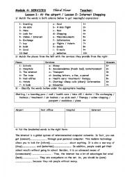 English Worksheet: GROUP SESSION - M4/ LESSON 1 + 2  - 9th Graders
