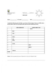 English Worksheet: Verbs Quiz Present/Past