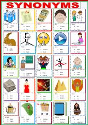 English Worksheet: Synonyms