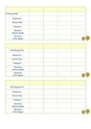 English Worksheet: routines classroom survey