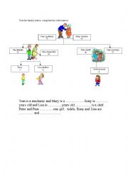 English Worksheet: Family tree