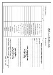 English Worksheet: Unit 3 Oxford Rooftops 3rd primary 