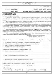 English Worksheet: Exam paper about astronomy.