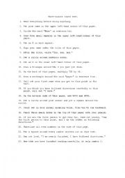 English Worksheet: awareness test