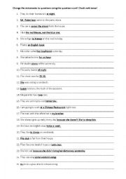 English Worksheet: wh questions
