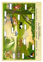 English Worksheet: Wild animals. Part IV. Who lives in the jungle?