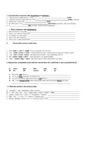 English Worksheet: Verb to be