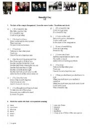 English Worksheet: U2 - Beautiful Day