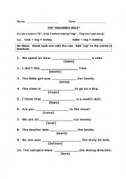 English Worksheet:   Drop 