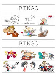 English Worksheet: Bingo Verbs
