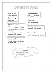 English Worksheet: HELLO SONG