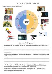 My superhero profile (vocabulary + writing activity)