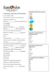 English Worksheet: Your Song