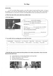 English Worksheet: The Village