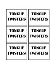 English Worksheet: Tongue twisters