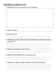 English Worksheet: DESCRIPTION JOB