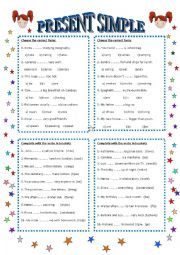 English Worksheet: SIMPLE PRESENT TENSE