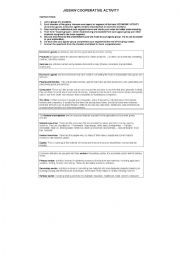 English Worksheet: cooperative learning