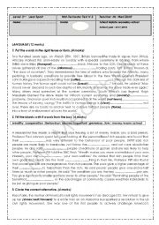 English Worksheet: Mid-SEmester Test N 2