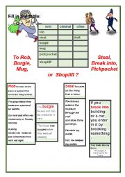 English Worksheet: Crimes and Criminals