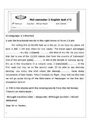English Worksheet: mid test 2