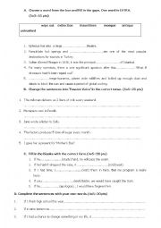 English Worksheet: test 2: passive statements in Simple past or present and conditionals 1,2,3