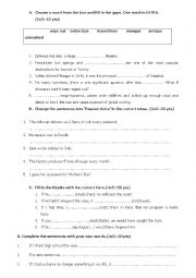 test 2: passive statements in Simple past or present and conditionals 1,2,3